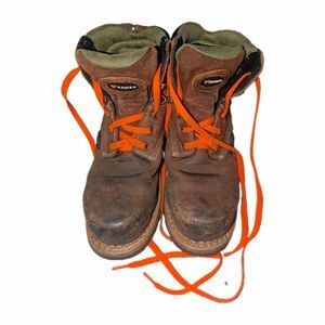 Hawx Brown Leather Comp Toe Work Boots EH Size 7.5B